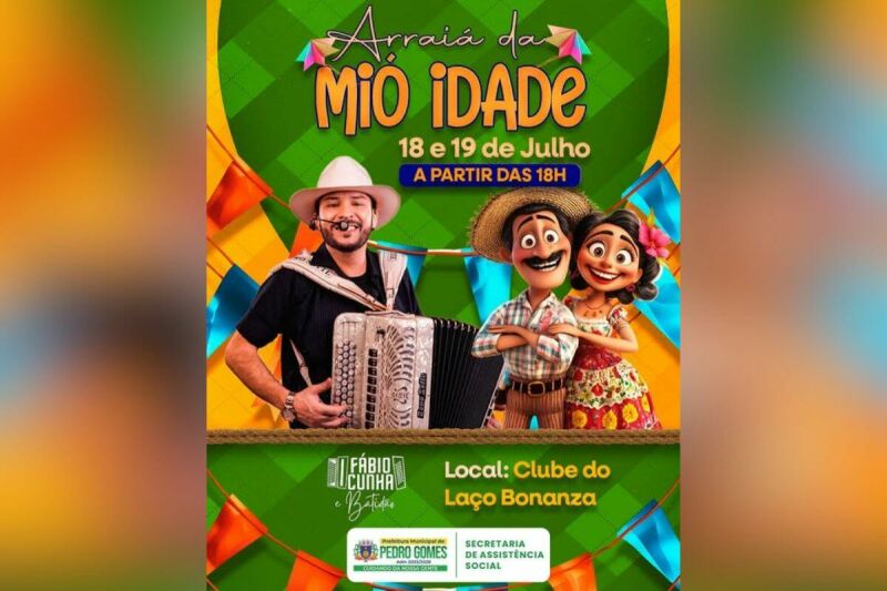 Ilustração da notícia Pedro Gomes realiza arraiá da melhor idade com música ao vivo e dois dias de festa